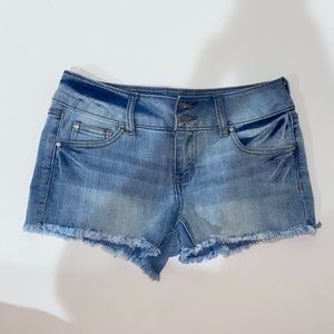 Cute light blue denim summer booty shorts